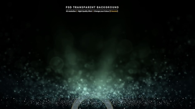 PSD bokeh lights effect on transparent background