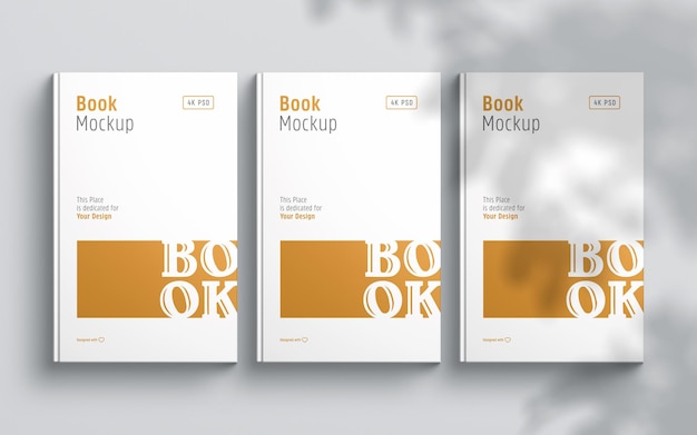 PSD book covers mockup top view