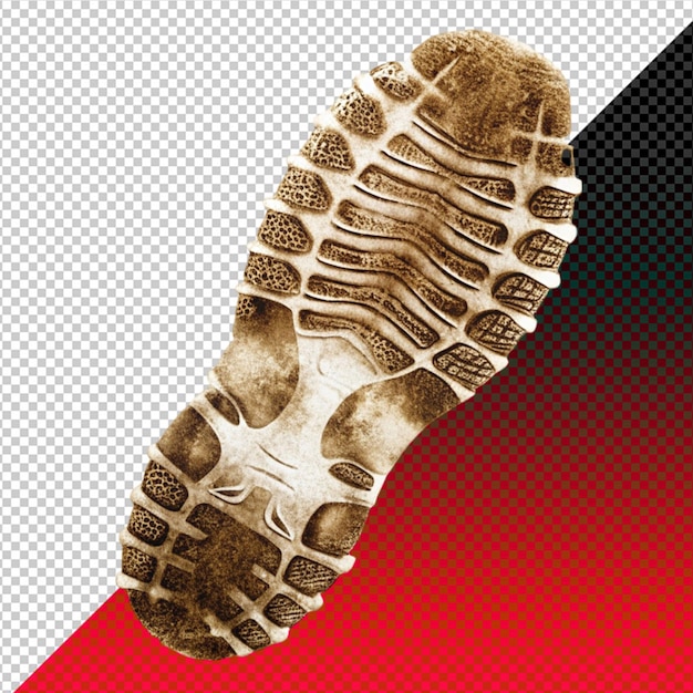 PSD boot print on transperent background