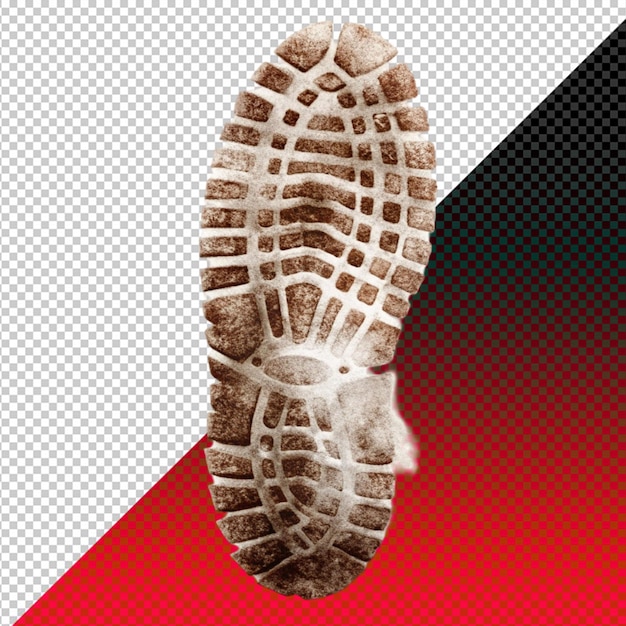 PSD boot print on transperent background