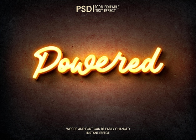 PSD boss 3d editable text effect