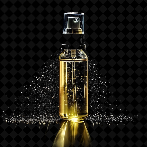 PSD a bottle of perfume with a gold top that says quot gold quot