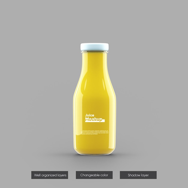 Bottle Smoothie Juice Mockup Design Isolated