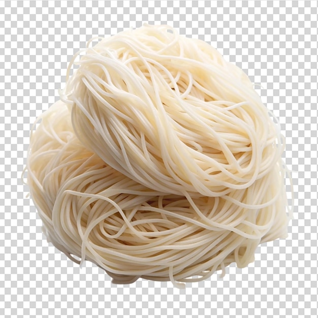 PSD bowl of boiled noodles isolated on transparent background