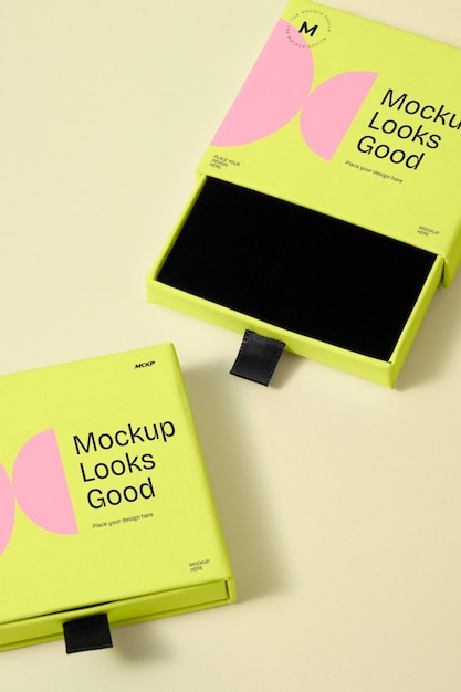 PSD box packaging branding mockup