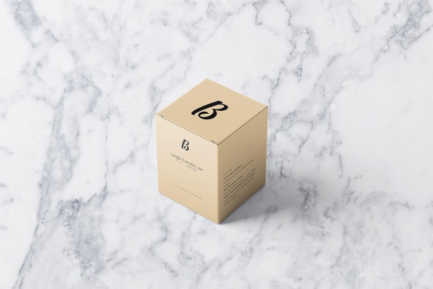 PSD a box with the number 6 on it is on a marble surface