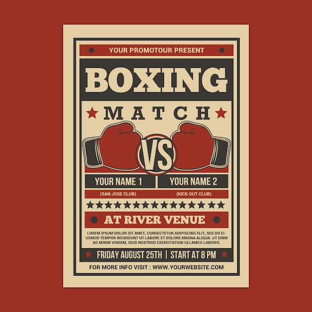 Boxing Match Flyer