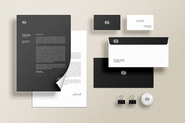 PSD brand identity mockup set