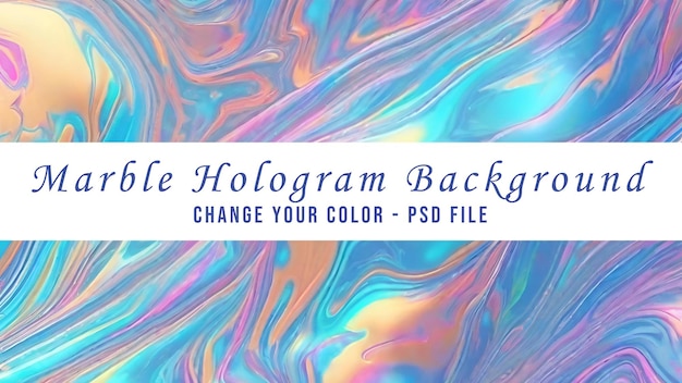 PSD bright marble hologram background