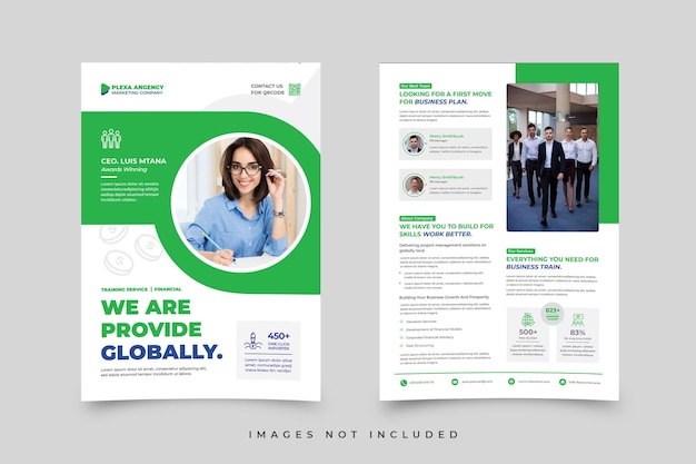 PSD a brochure for a global company.