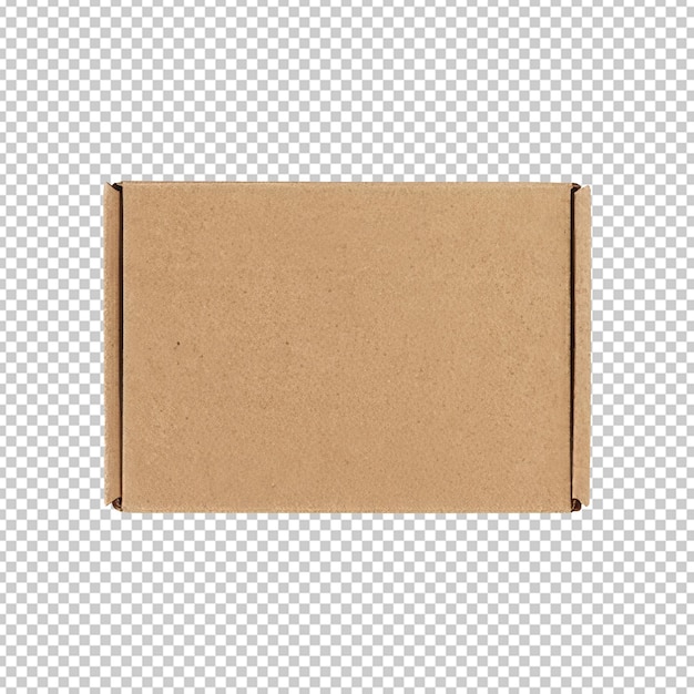 PSD a brown cardboard box on trnasparent background psd