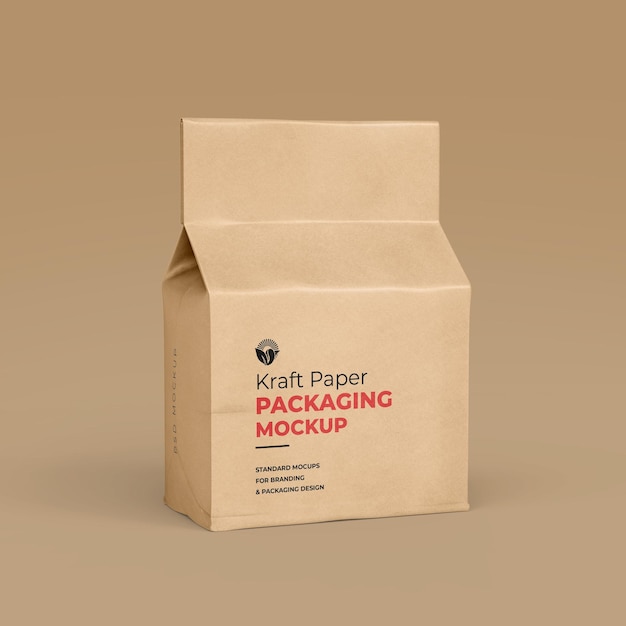 A brown paper box with a label that says kraft paper packaging.