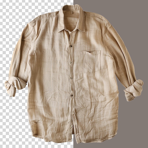 Brown shirt png isolated on transparent background