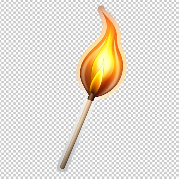 burning match sticker transparent background