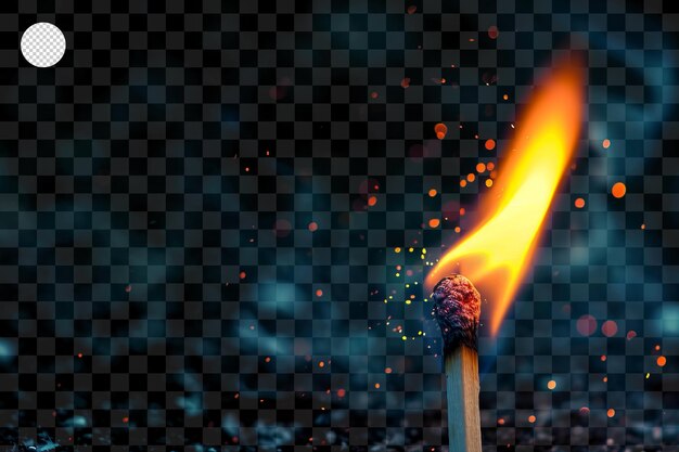 PSD burning matches isolated on transparent background png