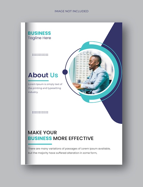 PSD business brochure cover layout annual report poster flyer in a4 colorful triangles