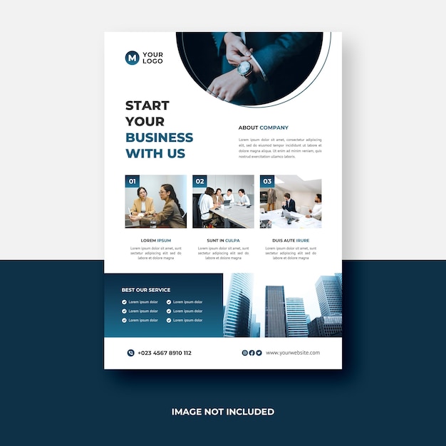 PSD business flyer template design