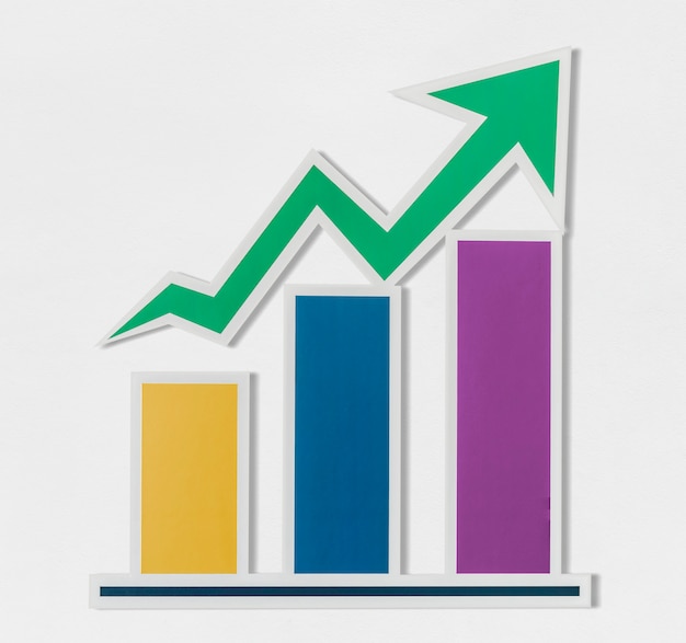 Business growth bar chart icon