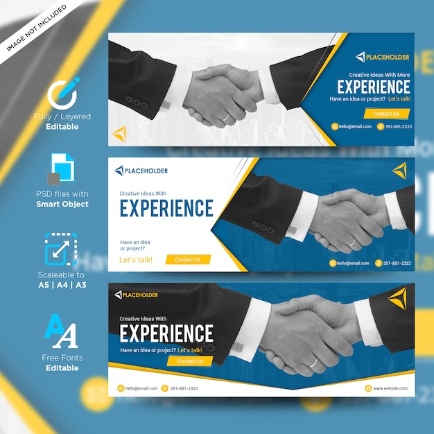 PSD business growth creative facebook web banner social media  copyspace