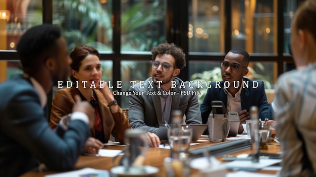 Business Meeting In A Modern Cafe