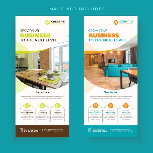 PSD business roll up banner stand