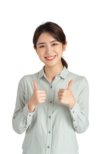 Business woman smiling and showing thumbs upbusiness approvaltransparent backgroundPNGclipart