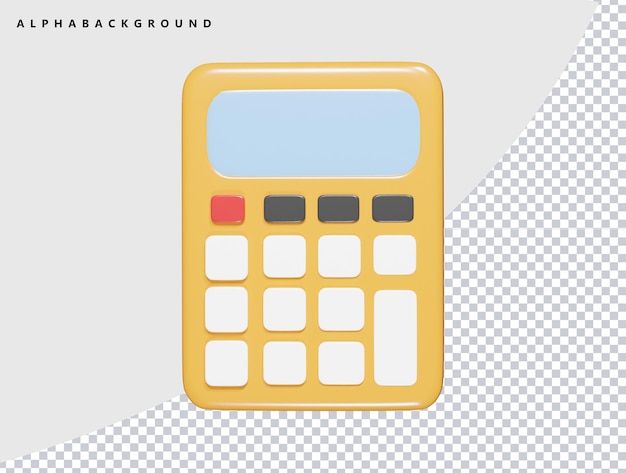 PSD calculator icon 3d render illustration