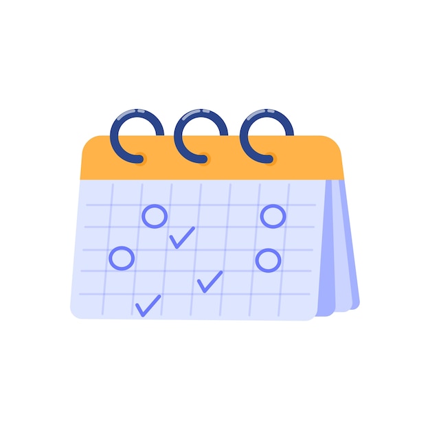 Calendar date icon illustration