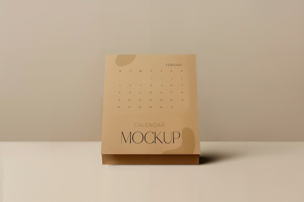 Calendar mockup in studio setting