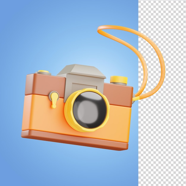 Camera holiday 3d illustration