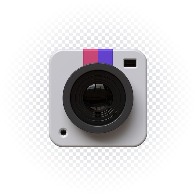 Camera icon 3d render isolated