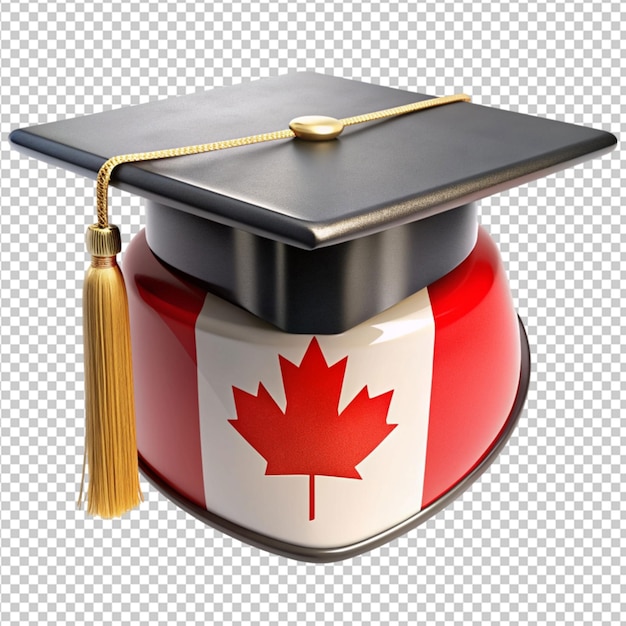 canada flag graduate cap transparent background