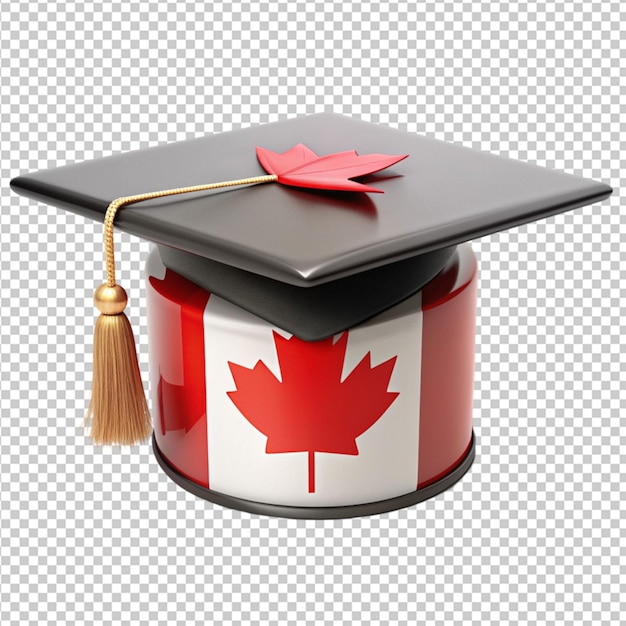 canada flag graduate cap transparent background