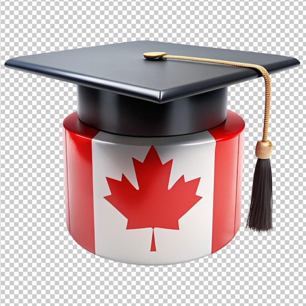 canada flag graduate cap transparent background