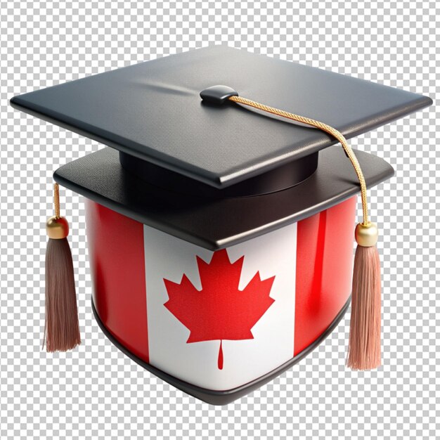 canada flag graduate cap transparent background