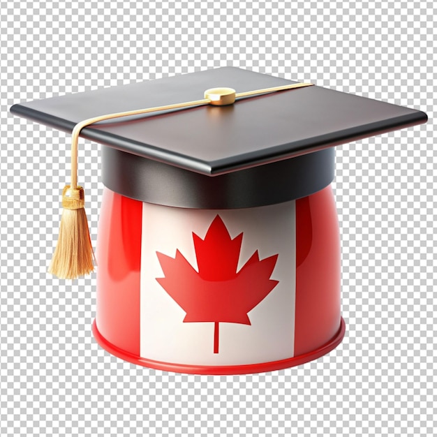 canada flag graduate cap transparent background