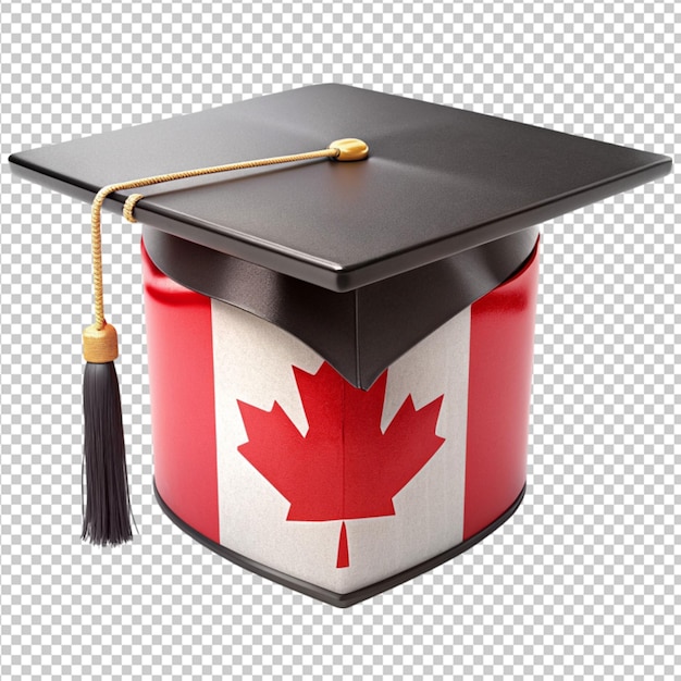 canada flag graduate cap transparent background