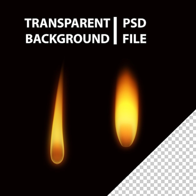 PSD candle fire png