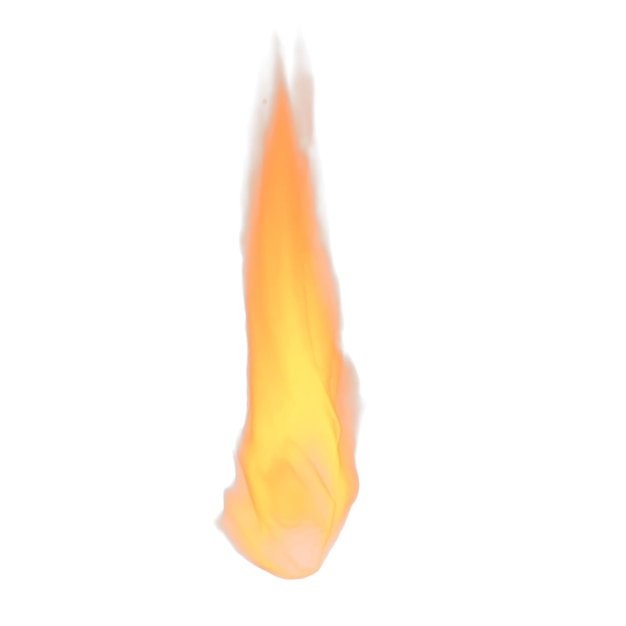 PSD candle flame  isolated transparent background 3d render