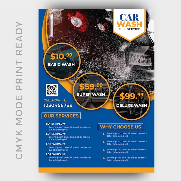 Car Wash Business Flyer Design Template