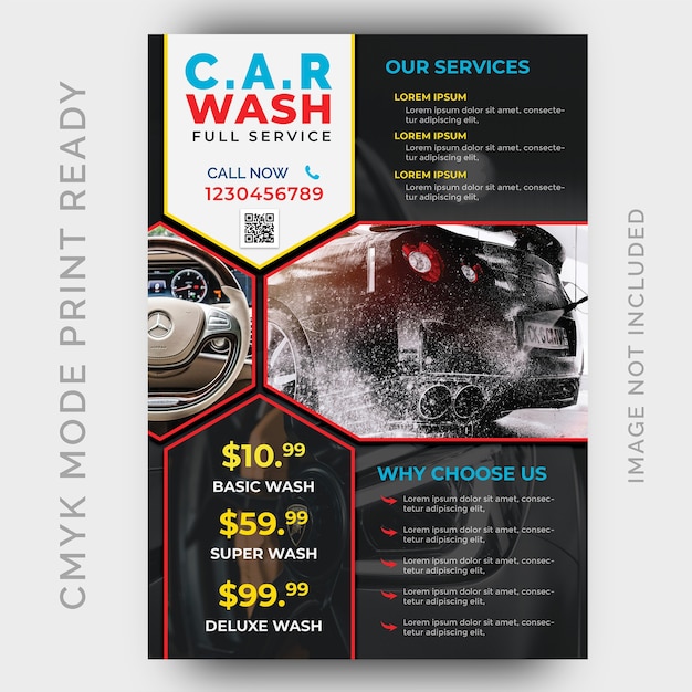 Car Wash Business Flyer Design Template