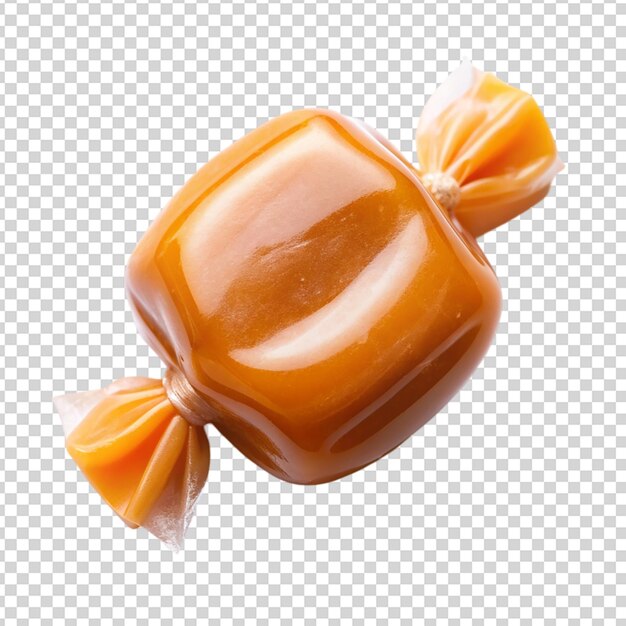 PSD caramel candy isolated on transparent background