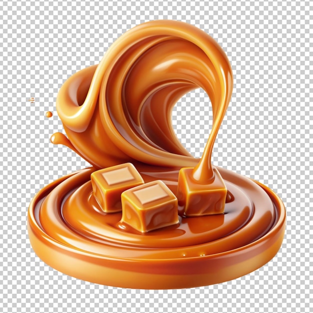 PSD caramel sauce swirl and toffee candy flow