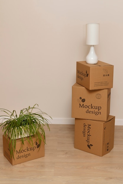 Cardboard box for moving house and packaging