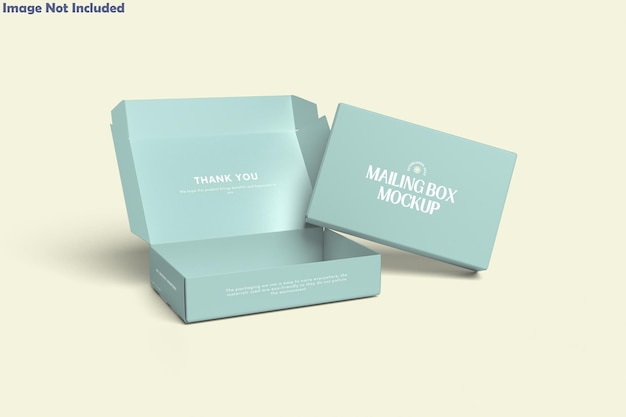 PSD cardboard mailing box mockup