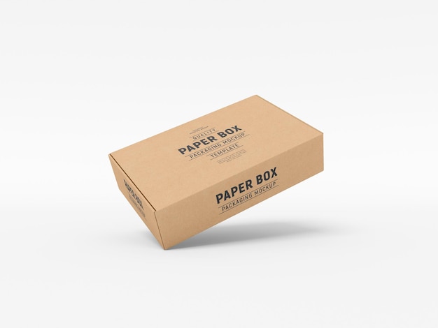 Cardboard Paper Box Packaging  Mockup