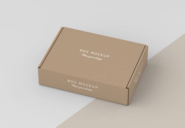 PSD cardboard storage box mock-up