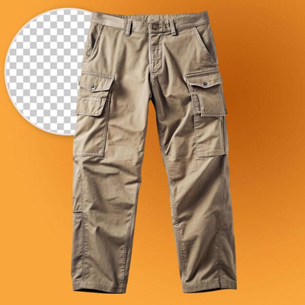 PSD cargo pants for men with a plain