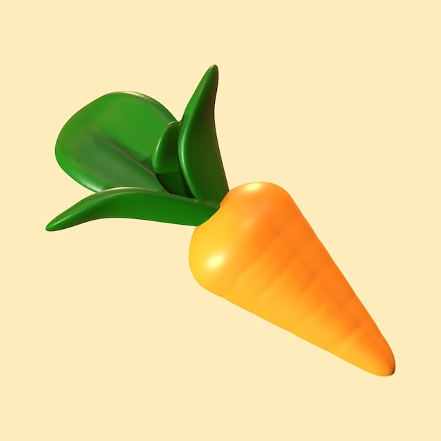 PSD carrot orange 3d