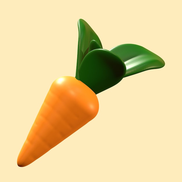 PSD carrot orange 3d